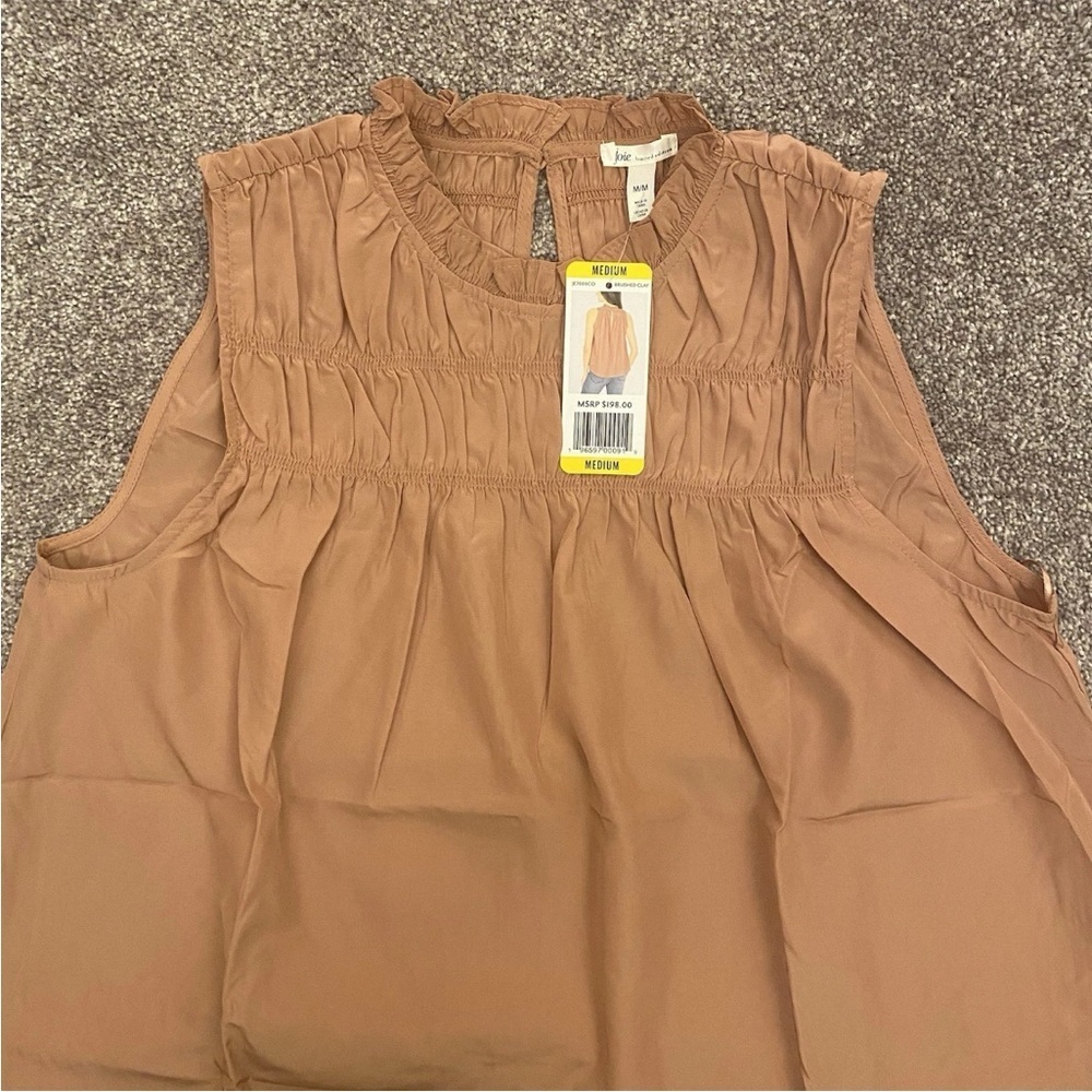 JOIE Limited Edition Womens Sleeveless Top Ruffled Neck Size M - Medium NWT $198 - Picture 3 of 16
